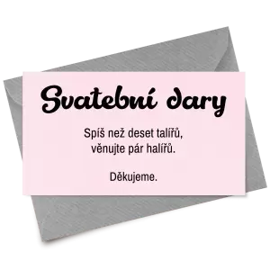 Papírová kartička dary GABRIELA