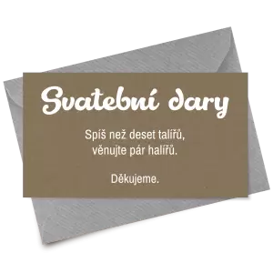 Papírová kartička dary GABRIELA