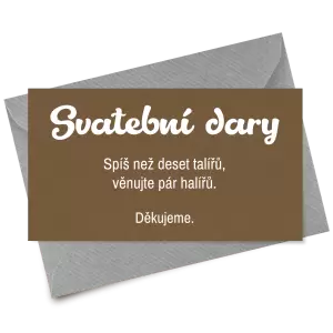 Papírová kartička dary GABRIELA