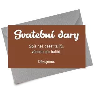 Papírová kartička dary GABRIELA