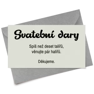 Papírová kartička dary GABRIELA