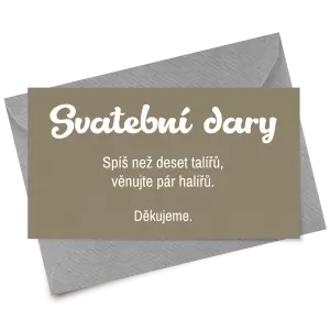 Papírová kartička dary GABRIELA