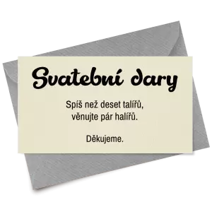 Papírová kartička dary GABRIELA