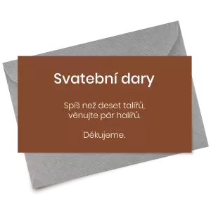 Papírová kartička dary HELENA