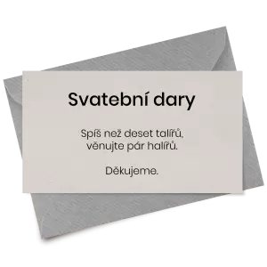 Papírová kartička dary HELENA