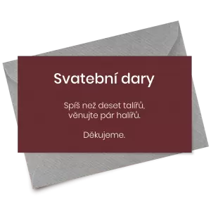 Papírová kartička dary HELENA