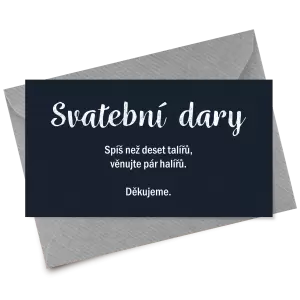 Papírová kartička dary IZABELA