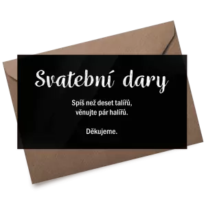 Plexi kartička dary IZABELA