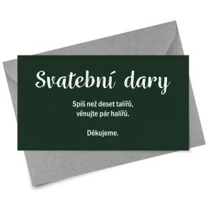 Papírová kartička dary IZABELA