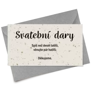 Papírová kartička dary IZABELA