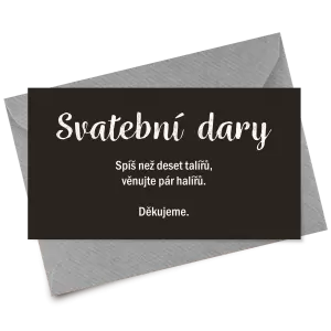 Papírová kartička dary IZABELA