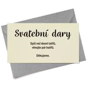 Papírová kartička dary IZABELA