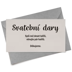 Papírová kartička dary IZABELA