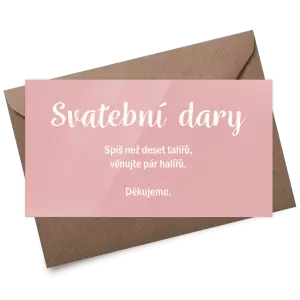 Plexi kartička dary IZABELA