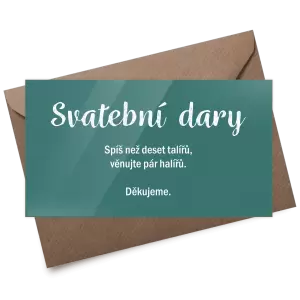 Plexi kartička dary IZABELA