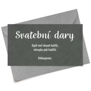 Papírová kartička dary IZABELA