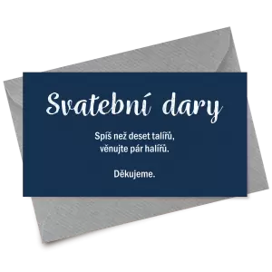 Papírová kartička dary IZABELA