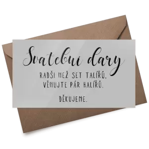 Plexi kartička dary JOLANA