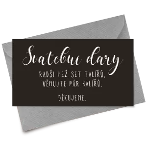 Papírová kartička dary JOLANA