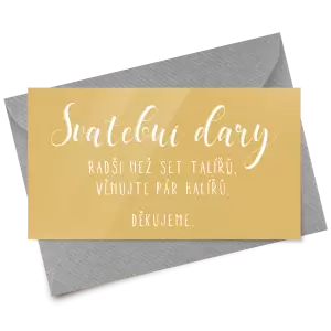 Papírová kartička dary JOLANA