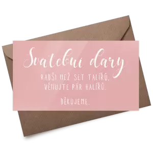 Plexi kartička dary JOLANA