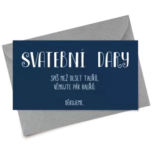 Papírová kartička dary KAMILA