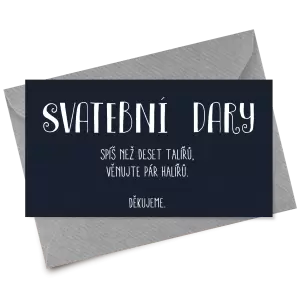 Papírová kartička dary KAMILA