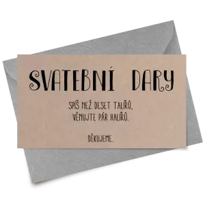 Papírová kartička dary KAMILA