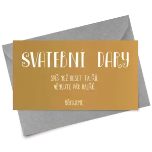 Papírová kartička dary KAMILA