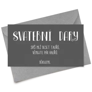 Papírová kartička dary KAMILA