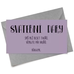 Papírová kartička dary KAMILA
