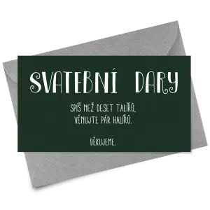 Papírová kartička dary KAMILA