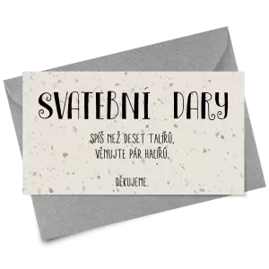 Papírová kartička dary KAMILA