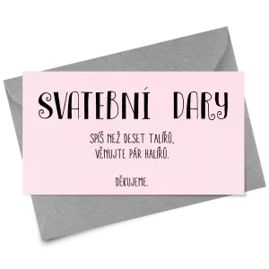 Papírová kartička dary KAMILA