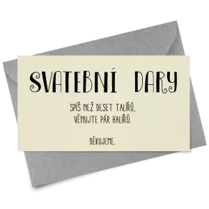 Papírová kartička dary KAMILA