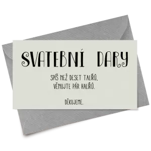 Papírová kartička dary KAMILA