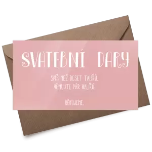 Plexi kartička dary KAMILA