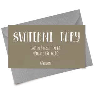 Papírová kartička dary KAMILA