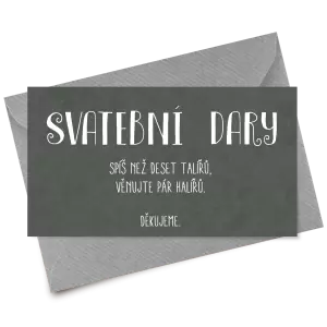 Papírová kartička dary KAMILA