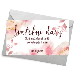 Papírová kartička dary ZUZANA