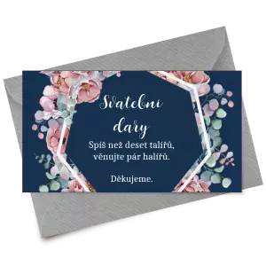 Papírová kartička dary EMA