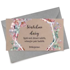 Papírová kartička dary EMA