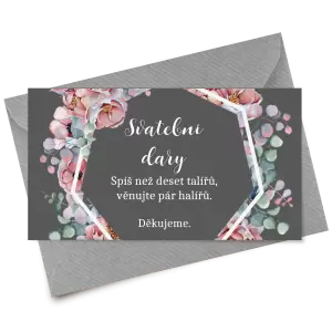 Papírová kartička dary EMA