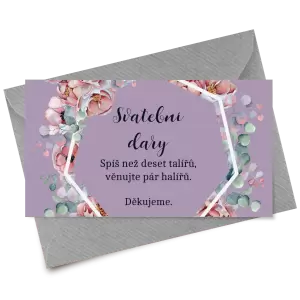 Papírová kartička dary EMA