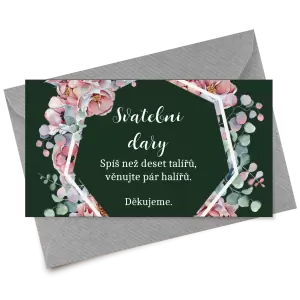 Papírová kartička dary EMA