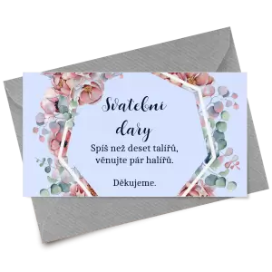 Papírová kartička dary EMA