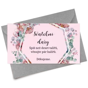 Papírová kartička dary EMA