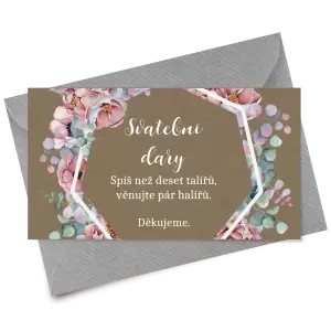 Papírová kartička dary EMA