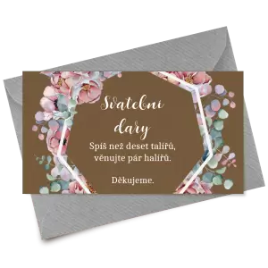 Papírová kartička dary EMA