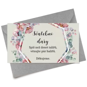 Papírová kartička dary EMA